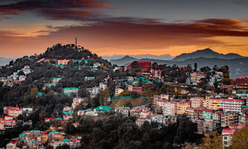 Shimla sunset view